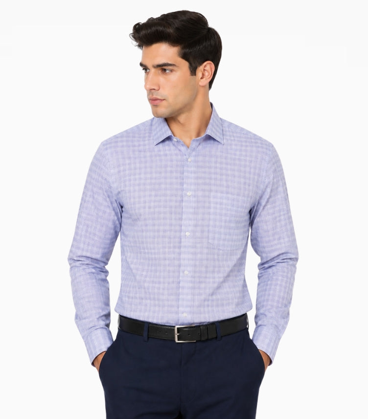CALVIN KLEIN CHECKED REGULAR FIT FORMAL SHIRT