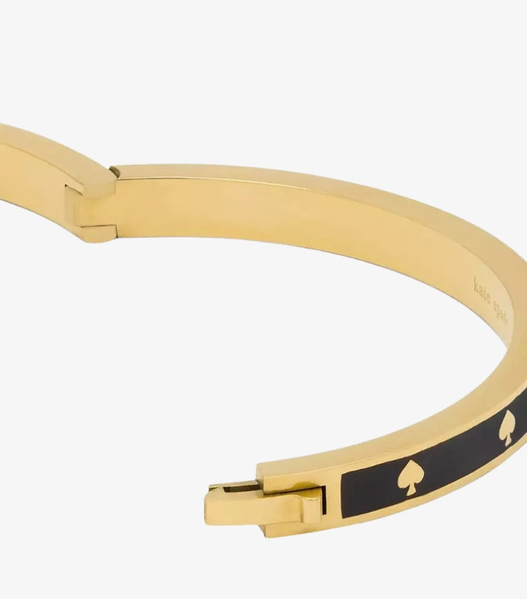 KATE SPADE SPOT THE SPADE ENAMEL HINGED BANGLE BRACELET