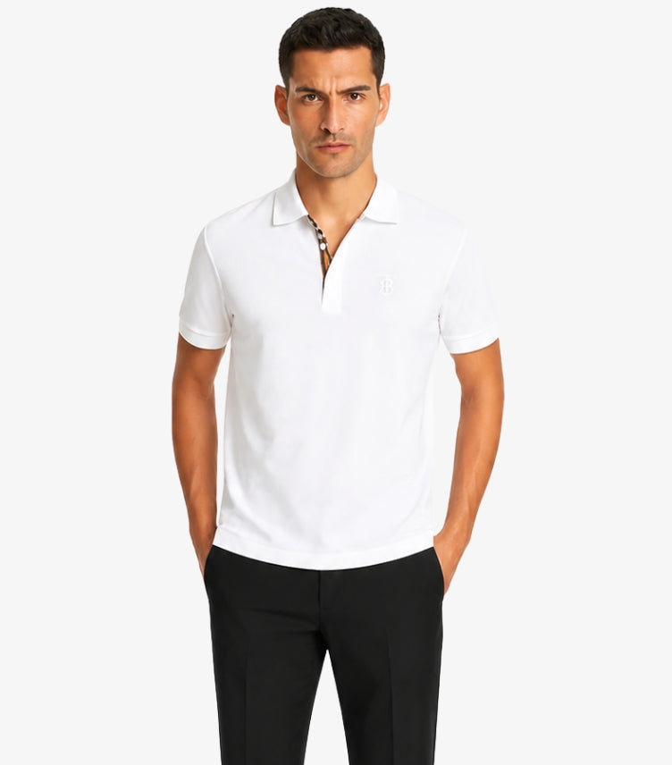 BURBERRY 'EDDIE' POLO-SHIRT WHITE