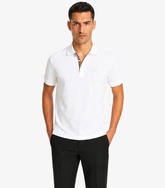 BURBERRY 'EDDIE' POLO-SHIRT WHITE