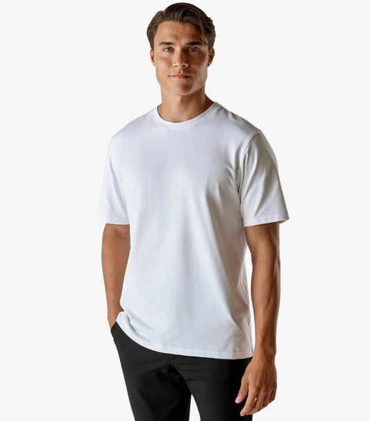 SUPIMA T-SHIRT BOX FIT, WHITE