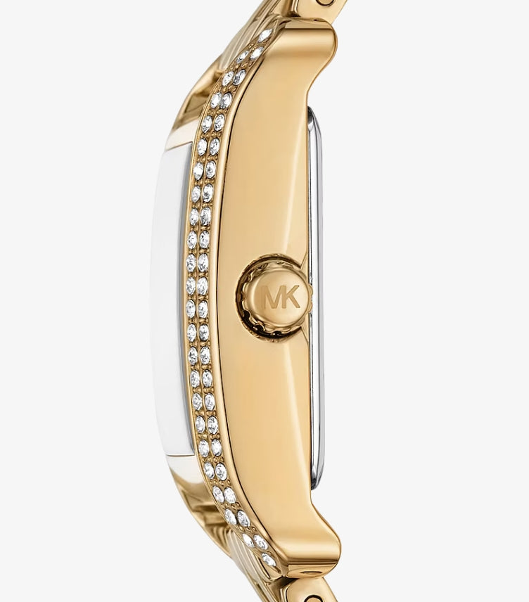 MICHAEL KORS MINI MONROE PAVE GOLD-TONE WATCH MK01034