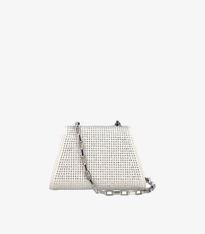 SELF-PORTRAIT BAG WITH CRYSTALS  “MICRO BOW”