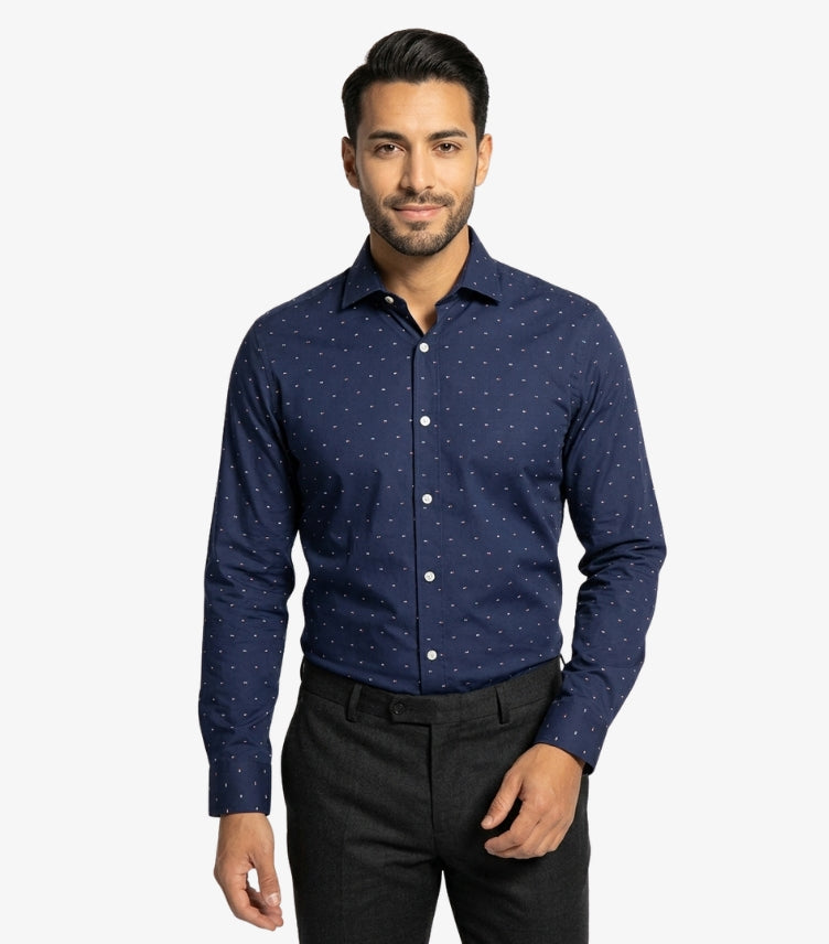 TOMMY HILFIGER MEN’S TAILORED SLIM-FIT FORMAL SHIRT