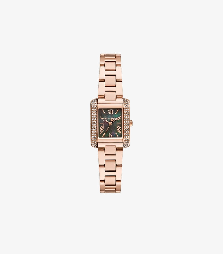 MICHAEL KORS MINI EMERY PAVE ROSE GOLD-TONE WATCH MK4868
