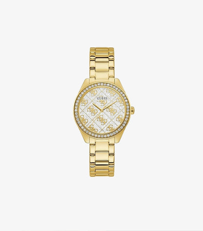 GUESS SUGAR GOLD STAINLESS STEEL WHITE DIAL QUARTZ WATCH - GW0001L2