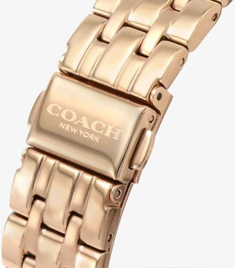 COACH PARK ROSE GOLD STAINLESS STEEL SILVER DIAL QUARTZ - 14503735