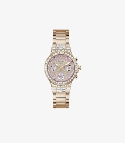 GUESS ROSE GOLD STAINLESS STEEL ROSE GOLD DIAL QUARTZ WATCH - GW0320L6
