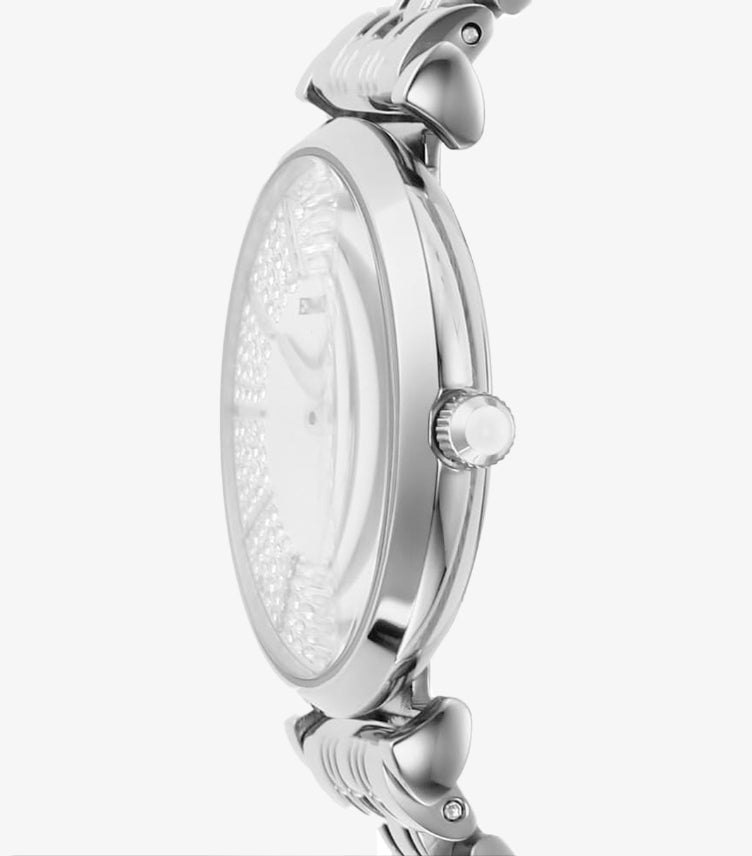 EMPORIO ARMANI WOMEN’S QUARTZ SILVER STAINLESS STEEL SILVER WATCH AR11445