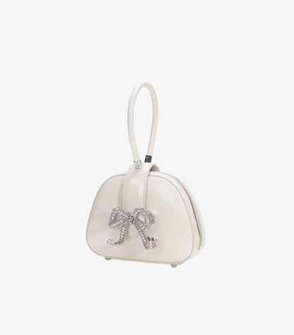 SELF PORTRAIT EMBELLISHED LEATHER TOP HANDLE BAG