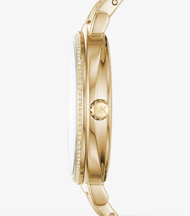MICHAEL KORS CINTHIA GOLD STAINLESS STEEL GOLD DIAL QUARTZ WATCH - MK-3681