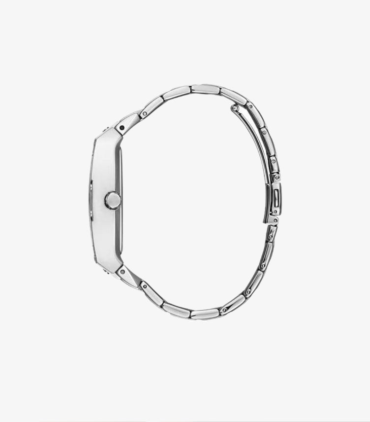 GUESS WOMENS QUARTZ SILVER STAINLESS STEEL WATCH GW0104L1