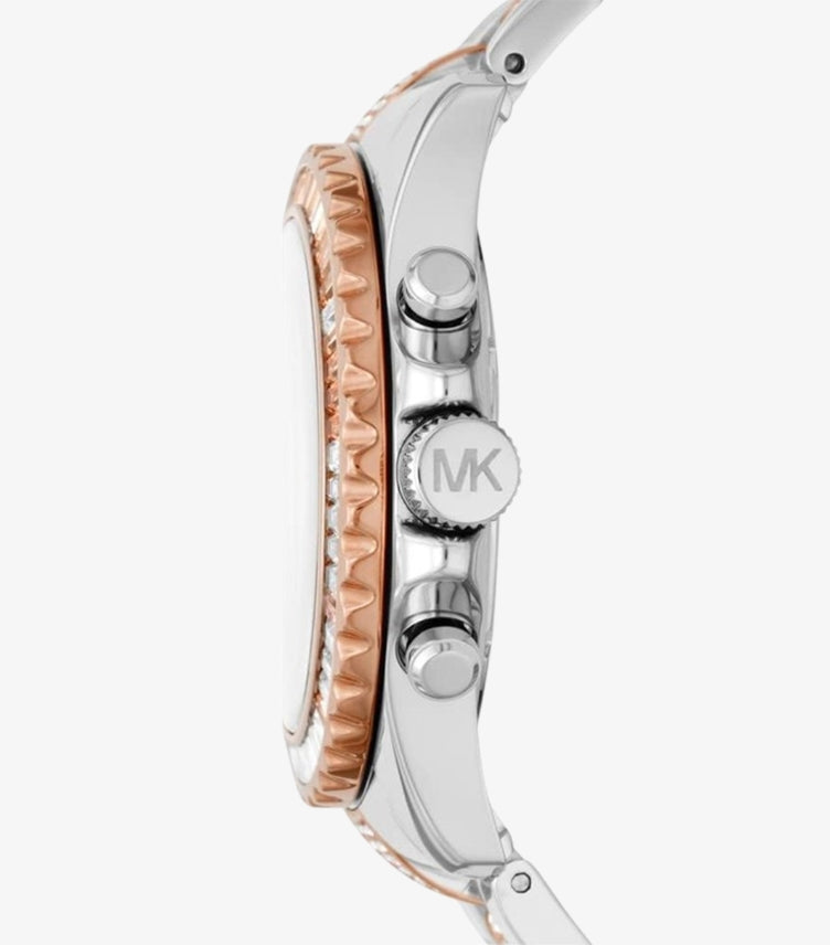 MICHAEL KORS OVERSIZED EVEREST PAVE TWO-TONE WATCH MK6975