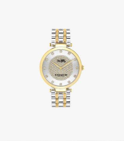 COACH PARK TWO-TONE STAINLESS STEEL SILVER DIAL QUARTZ WATCH - 14503645