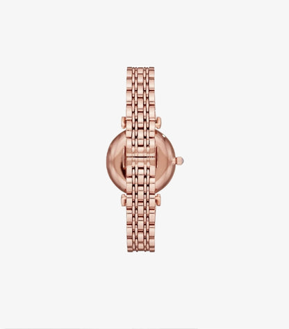 EMPORIO ARMANI GIANNI T-BAR ROSE GOLD STAINLESS STEEL WATCH - AR11267