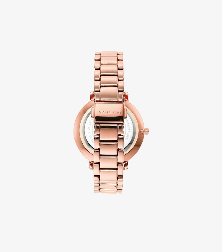 MICHAEL KORS PYPER PAVE ROSE GOLD-TONE LOGO WATCH - MK4594