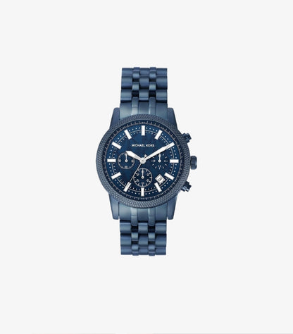 MICHAEL KORS OVERSIZED HUTTON NAVY-TONE WATCH - MK9088