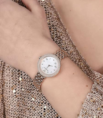 EMPORIO ARMANI ROSE GOLD STAINLESS STEEL WHITE DIAL QUARTZ WATCH - AR 11355