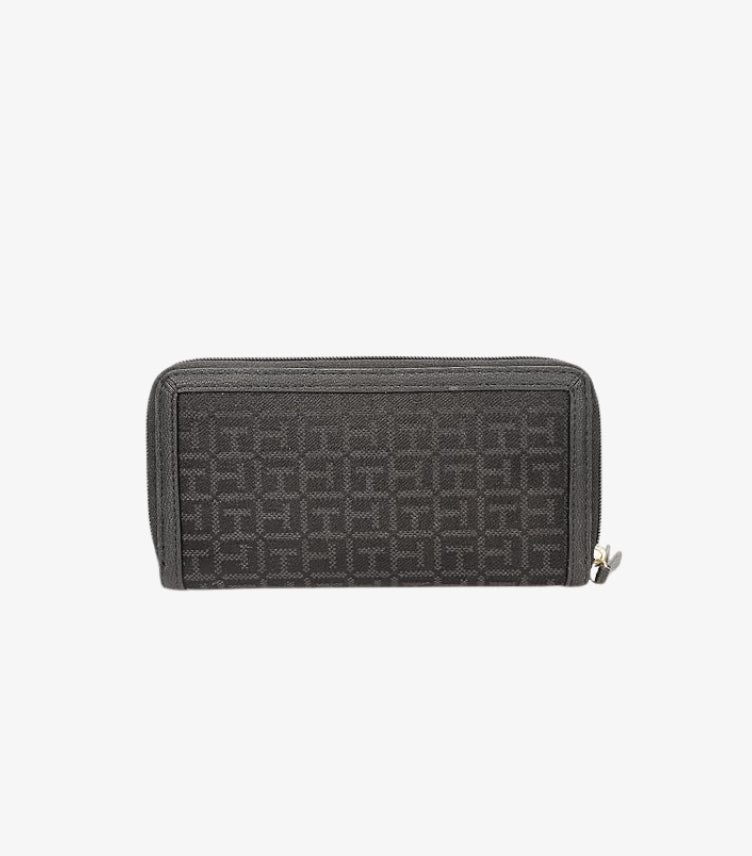 TOMMY HILFIGER LOGO BLACK POLYESTER WALLET
