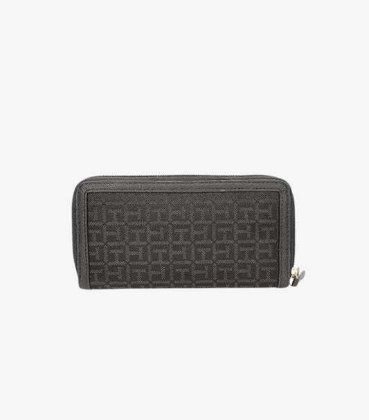 TOMMY HILFIGER LOGO BLACK POLYESTER WALLET