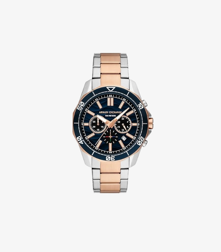 ARMANI EXCHANGE ANALOG BLUE DIAL MEN'S STAINLESS STEEL WATCH-AX1965