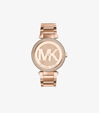 KORS PARKER ROSE GOLD STAINLESS STEEL ROSE GOLD DIAL QUARTZ WATCH  - MK5865