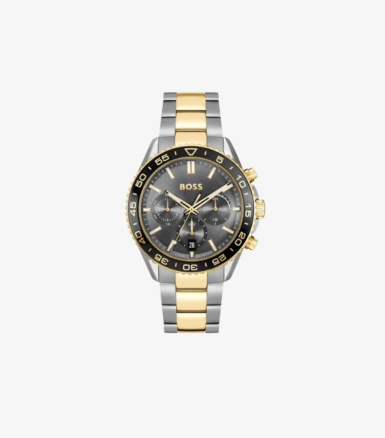 HUGO BOSS TWO-TONE STAINLESS STEEL WATCH 1514144