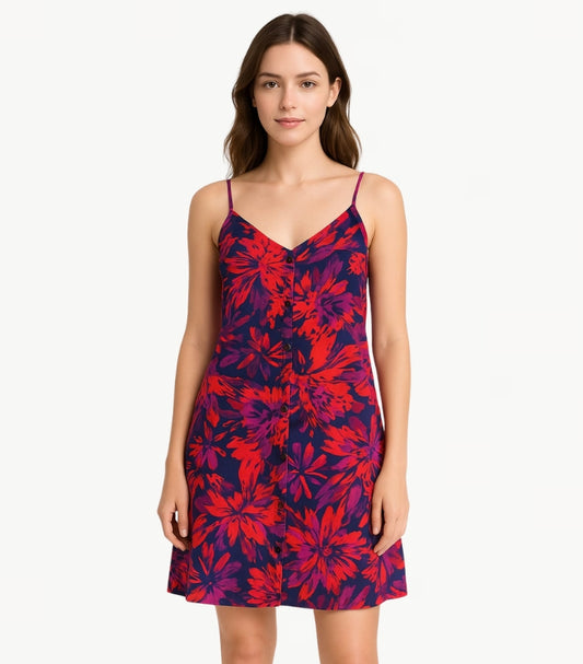 PRIMARK WOMEN'S PRINTED MINI SLIP CAMI DRESS