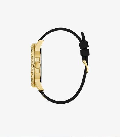 GUESS MENS BLACK GOLD TONE MULTI-FUNCTION WATCH GW0537G2