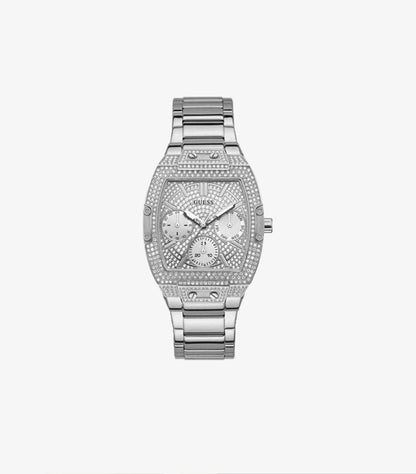 GUESS WOMENS QUARTZ SILVER STAINLESS STEEL WATCH GW0104L1