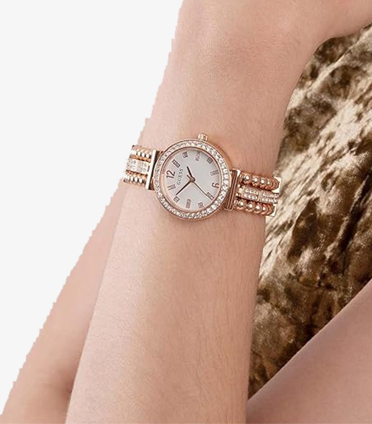 GUESS LADIES ROSE GOLD TONE ANALOG WATCH GW0401L3