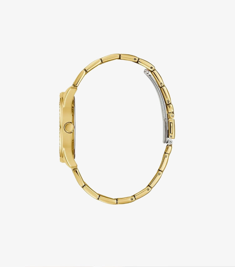 GUESS SUGAR GOLD STAINLESS STEEL WHITE DIAL QUARTZ WATCH - GW0001L2