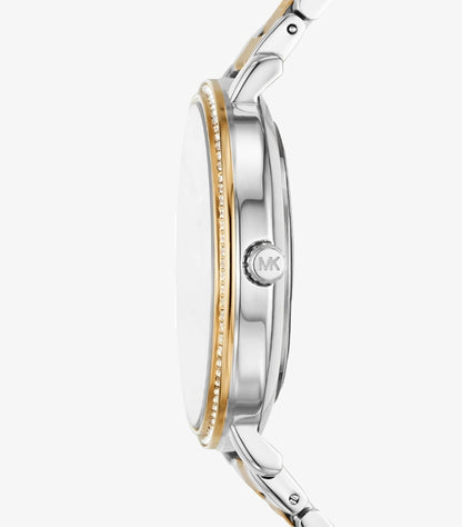 MICHAEL KORS PYPER PAVE TWO-TONE LOGO WATCH MK4595