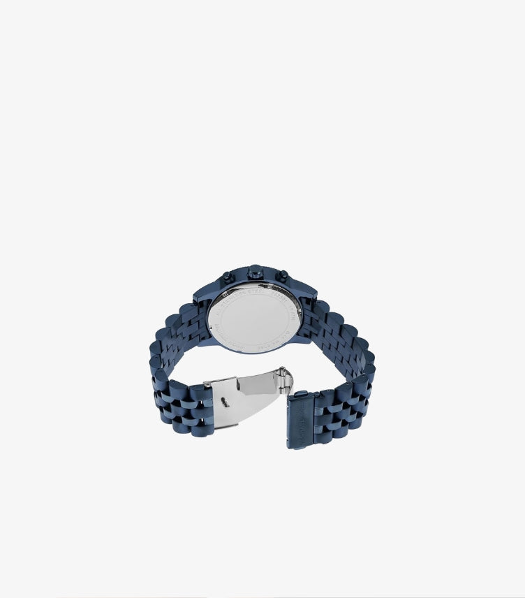 MICHAEL KORS OVERSIZED HUTTON NAVY-TONE WATCH - MK9088