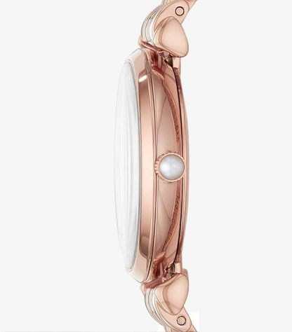 EMPORIO ARMANI GIANNI T-BAR ROSE GOLD STAINLESS STEEL WATCH - AR11267