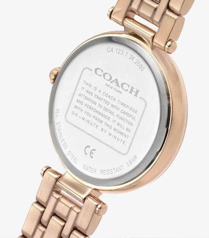 COACH PARK ROSE GOLD STAINLESS STEEL SILVER DIAL QUARTZ - 14503735
