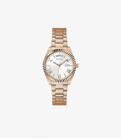 GUESS LUNA ROSE GOLD STAINLESS STEEL SILVER DIAL QUARTZ WATCH  - GW0308L3