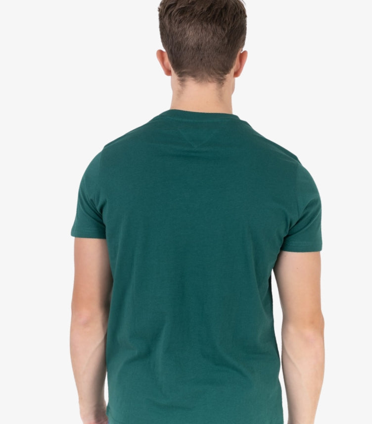 TOMMY JEANS CLASSIC LOGO PRINT HALF SLEEVES T-SHIRT – GREEN
