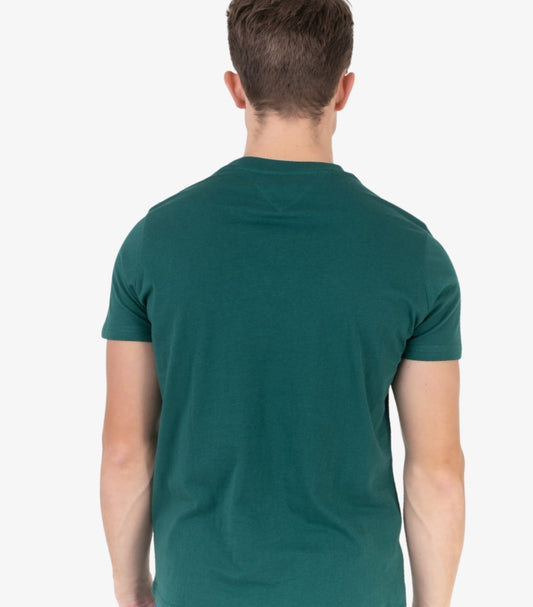 TOMMY JEANS CLASSIC LOGO PRINT HALF SLEEVES T-SHIRT – GREEN