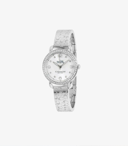 COACH WOMEN’S QUARTZ SILVER STAINLESS STEEL WHITE DIAL 28MM WATCH 14502353