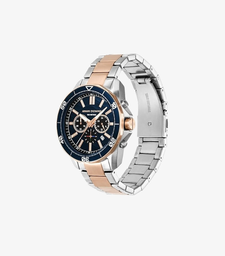 ARMANI EXCHANGE ANALOG BLUE DIAL MEN'S STAINLESS STEEL WATCH-AX1965