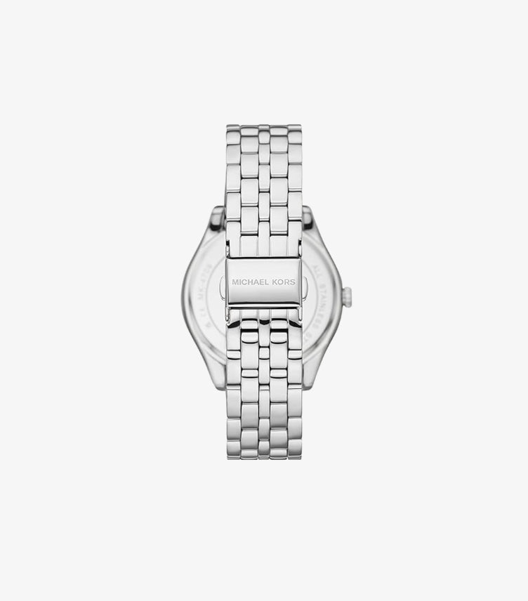 MICHAEL KORS HARLOWE PAVÉ SILVER-TONE WATCH - MK4708