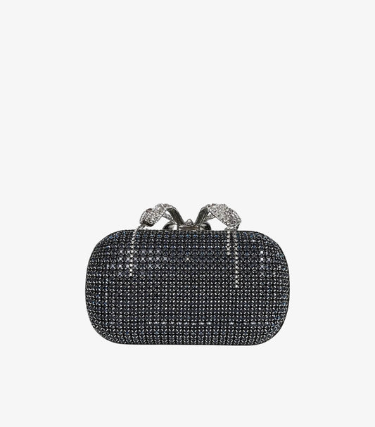 SELF-PORTRAIT CRYSTAL-EMBELLISHED CLUTCH BAG