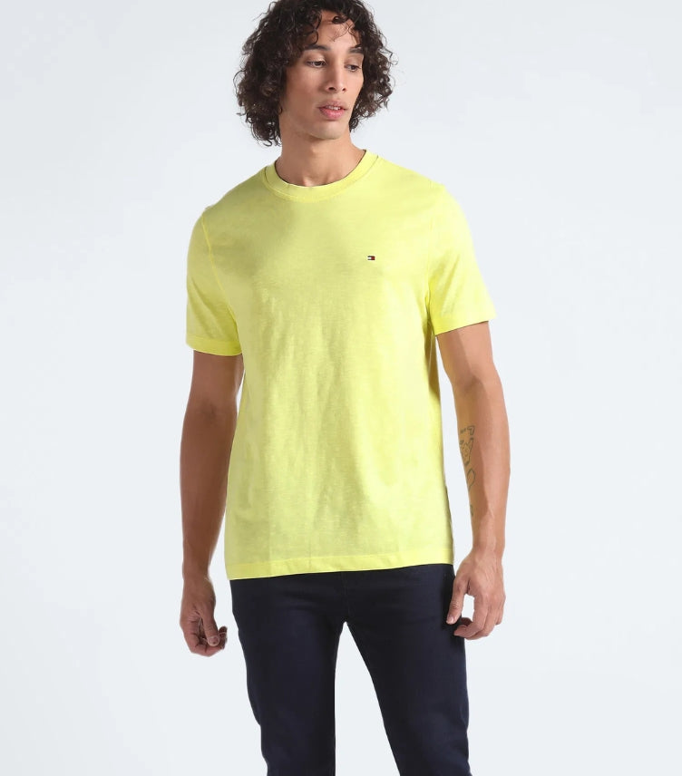 TOMMY HILFIGER SLUB ORGANIC COTTON T SHIRT