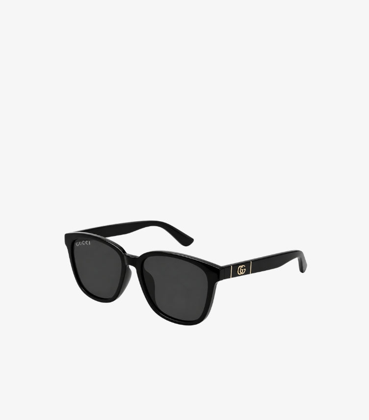 GUCCI BLACK SQUARE-FRAME GG LOGO SUNGLASSES