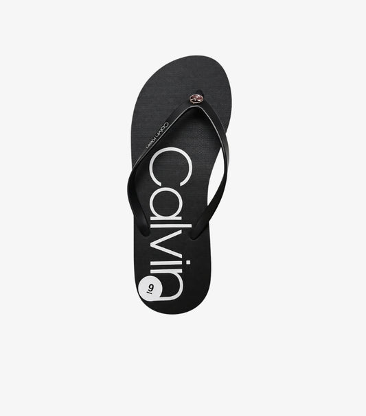 CALVIN KLEIN WOMEN’S LOGO FLIP FLOPS