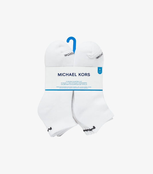 MICHAEL KORS MEN'S PERFORMANCE CUSHION QUARTER CUT SOCKS (6 PAIRS)