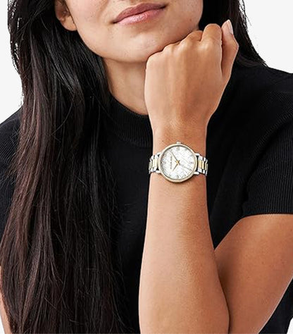 MICHAEL KORS PYPER PAVE TWO-TONE LOGO WATCH MK4595