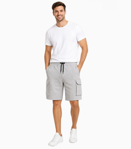 PRIMARK MEN’S GREY CARGO DRAWSTRING SHORTS
