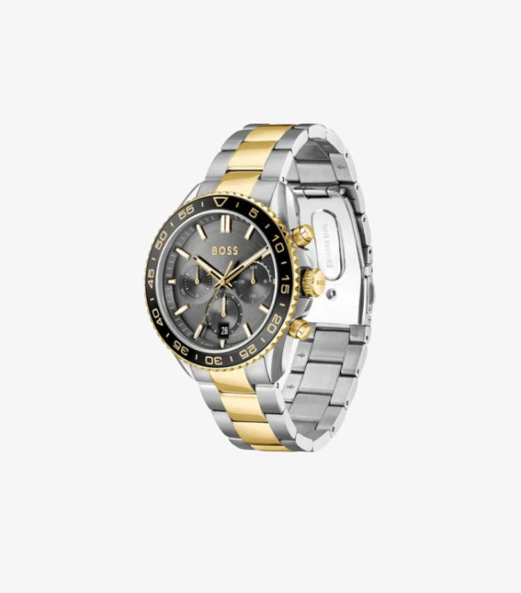 HUGO BOSS TWO-TONE STAINLESS STEEL WATCH 1514144